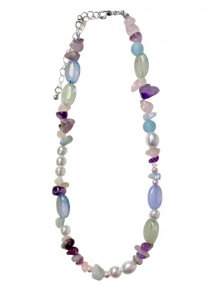 SHS Cleo Multi - Stone Summer Pearl Necklace