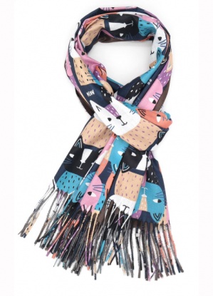 Pure Fashions Cats Cats Cats Scarf