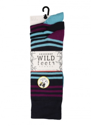 Wild Feet Mens Striped Socks