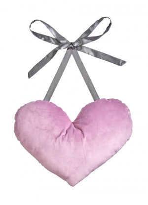 Post-Surgery Comfort Heart Tie Cushion Dusky Pink
