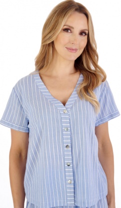 Slenderella Stripe Short Sleeve Pyjamas