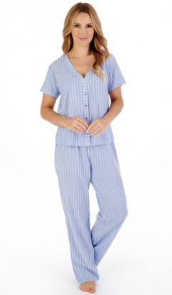 Slenderella Stripe Short Sleeve Pyjamas