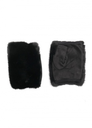 Pure Fashions Fingerless Faux Fur Gloves