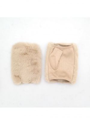 Pure Fashions Fingerless Faux Fur Gloves