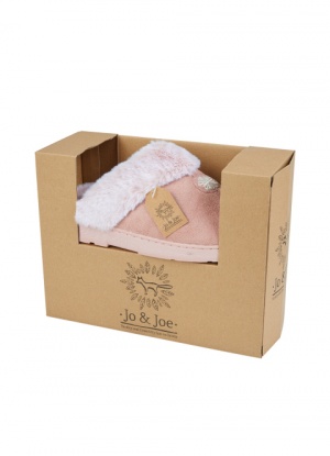 Jo & Joe Ladies Splendour Dusky Pink Gift Boxed Slippers