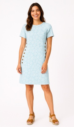 alice collins dress linen Alice Collins Harriet Dress, Navy Leaf