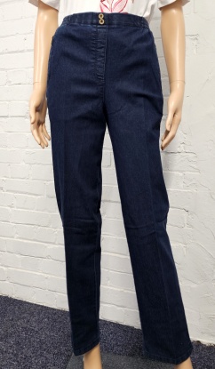 Relaxed Fit Half Elasticated Jeans With Embroidered Pocket