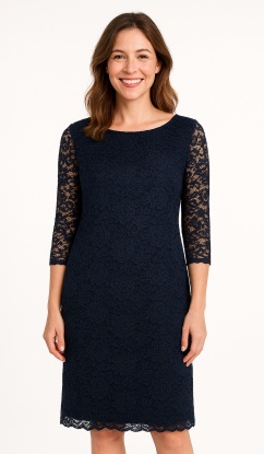 Anonymous Navy Lace Dress - Suzanne Charles