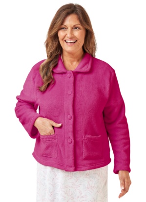 Marlon Coral Fleece Bed Jacket Suzanne Charles