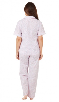 Marlon Swirl Leaf Short Sleeve Polycotton Pyjama