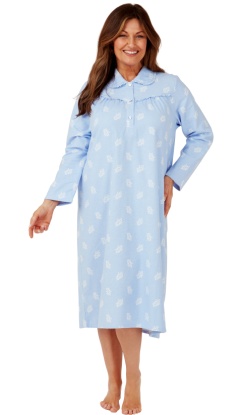 MijaCulture Labour & Nursing Nightdress Hospital Gown - Breathable Maternity Delivery Dress (XXL, Navy/Leaves)
