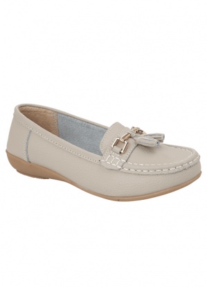 Jo & Joe Nautical Smoke Beige Wide Fit Loafer