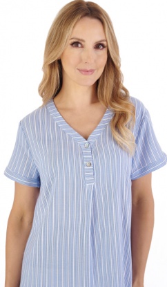 Slenderella Stripe Short Sleeve Nightdress