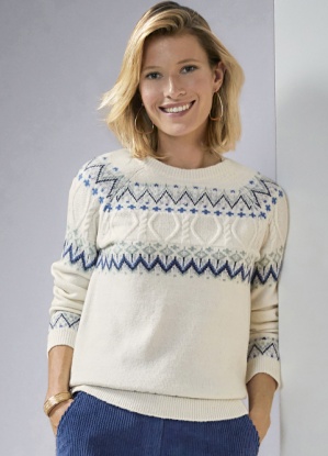 Damart Thermolactyl Recycled Jacquard Jumper Suzanne Charles
