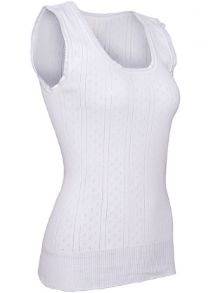 White Swan Camisole Cotton Vest - Suzanne Charles