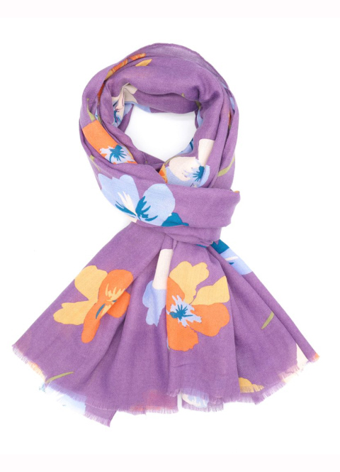 Pure Fashions Violas Print Scarf