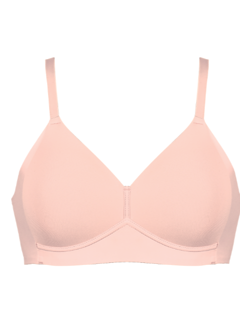 Naturana® Zachte beha zonder beugel met cup [Cup A-D] Optimale pasvorm en maximale ondersteuning dankzij patroonvoering en brede bandjes I T-shirt beha I beha dames zonder beugel, mykonos-blauw, 90B