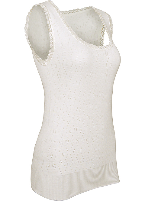 White Swan Sleeveless Thermal Vest - Suzanne Charles