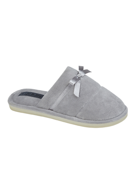 Jo & Joe Ladies Grey Relax Mule Slippers